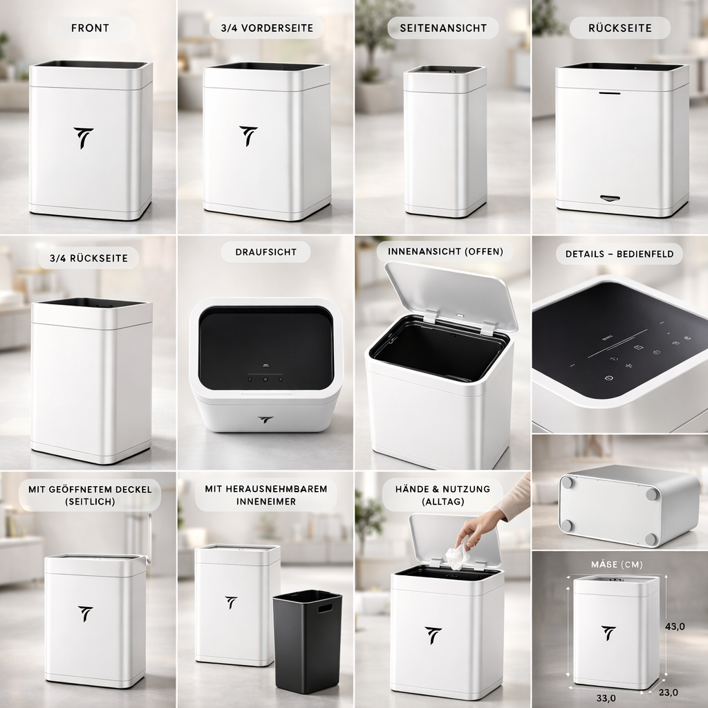 Bilder mit einzelnen Funktionen der NeatBox in Arctic White